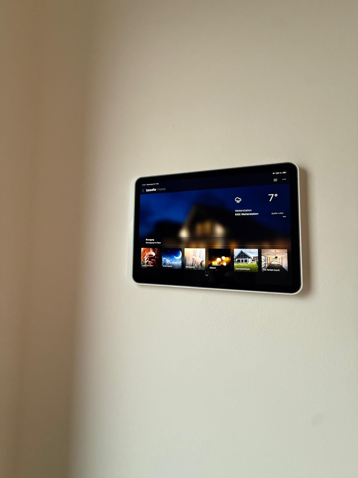 Basalte Home App mit Szenen und Wetterstation