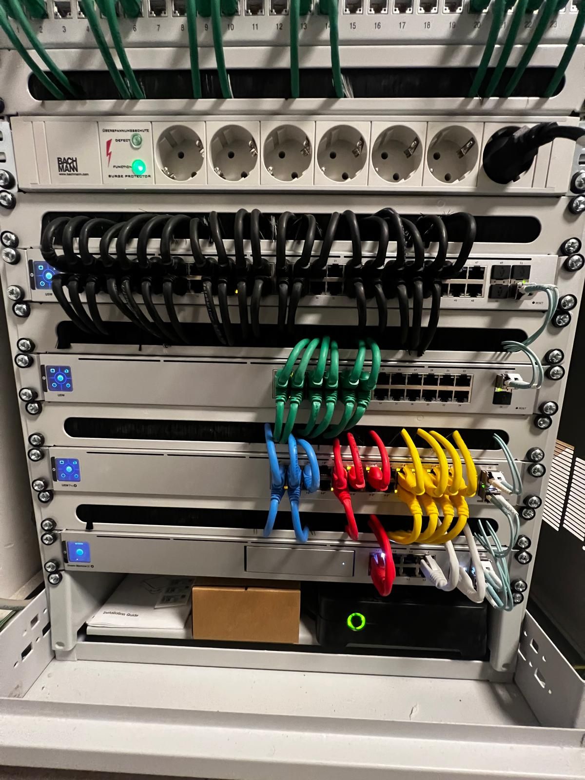UniFi Switches im Netzwerkschrank